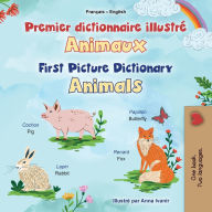 Title: First Picture Dictionary - Animals (French English Bilingual Children's Book), Author: Kidkiddos Books