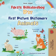 Title: First Picture Dictionary - Animals (Danish English Bilingual Children's Book), Author: Kidkiddos Books