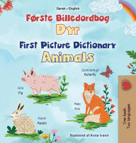 Title: First Picture Dictionary - Animals (Danish English Bilingual Children's Book), Author: Kidkiddos Books