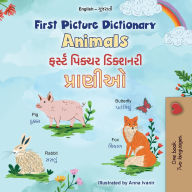 Title: First Picture Dictionary - Animals (English Gujarati Bilingual Children's Book), Author: Kidkiddos Books