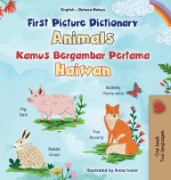 Title: First Picture Dictionary - Animals (English Malay Bilingual Children's Book), Author: Kidkiddos Books
