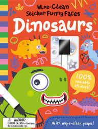 Title: Wipe-Clean Sticker Funny Faces Dinosaurs, Author: Rob Abbott