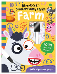 Title: Wipe-Clean Sticker Funny Faces Farm, Author: Rob Abbott