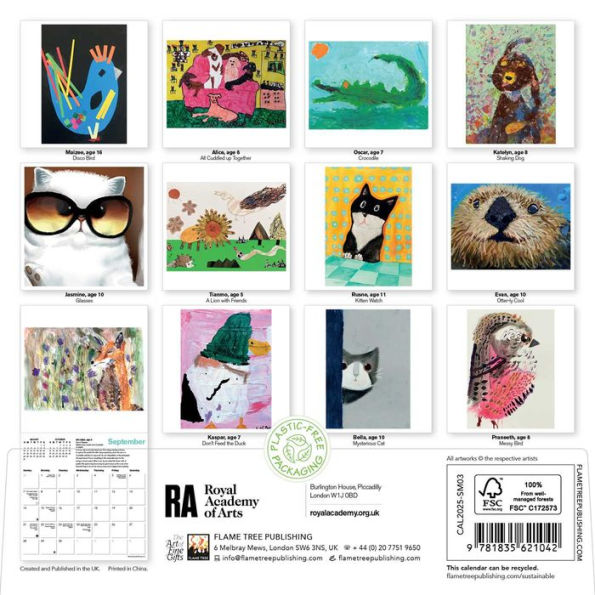 Royal Academy of Arts: Young Artists Mini Wall Calendar 2025 (Art Calendar)