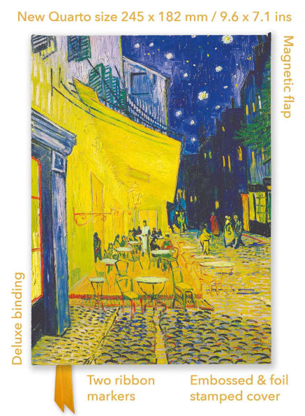 Vincent van Gogh: Café Terrace (Foiled Quarto Journal)