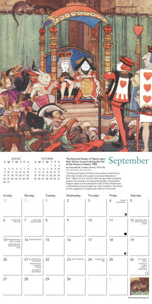 British Library: Alice's Adventures in Wonderland Mini Wall Calendar 2026 (Art Calendar)