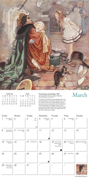 British Library: Alice's Adventures in Wonderland Mini Wall Calendar 2026 (Art Calendar)