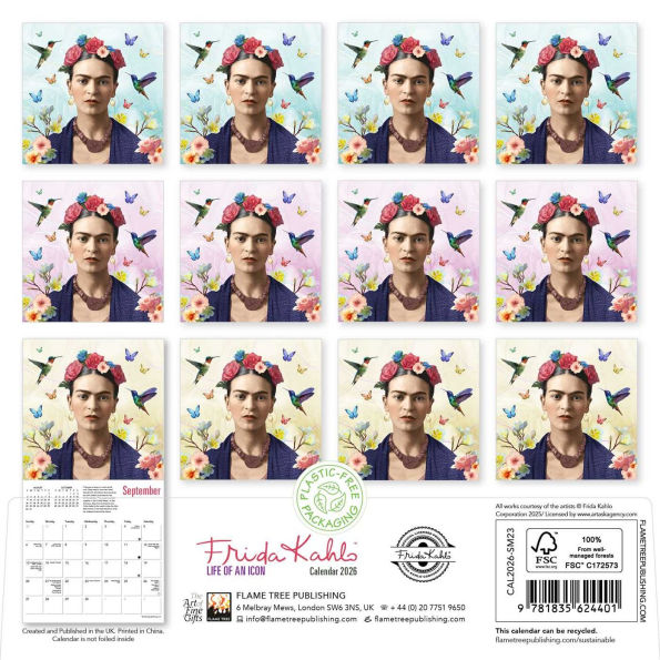 Frida Kahlo: Life of an Icon Mini Wall Calendar 2026 (Art Calendar)