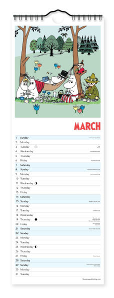 Moomin Slim Calendar 2026 (Art Calendar)