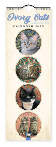 Title: Ivory Cats Slim Calendar 2026 (Art Calendar)