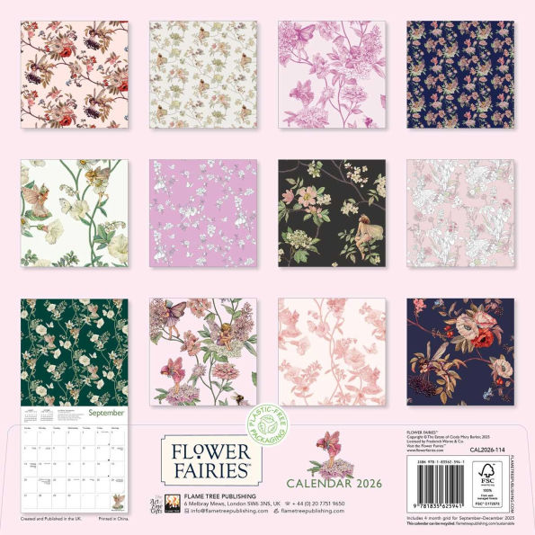 Flower Fairies Wall Calendar 2026 (Art Calendar)