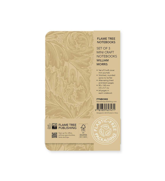 William Morris Set of 3 Mini Craft Notebooks