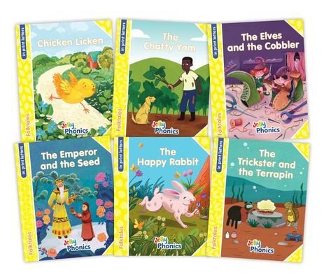 Jolly Phonics Folktales Readers (Level ) Complete Set (1-6): In Print Letters (American English Edition