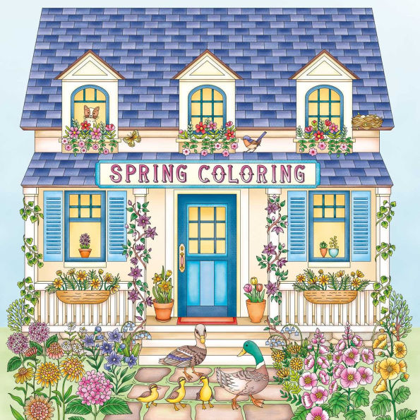 Spring Coloring: a Calming Coloring Book for Adults