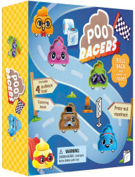 Title: Poo Racers: with 4 Pullback Toys & a Coloring Book, Author: IglooBooks