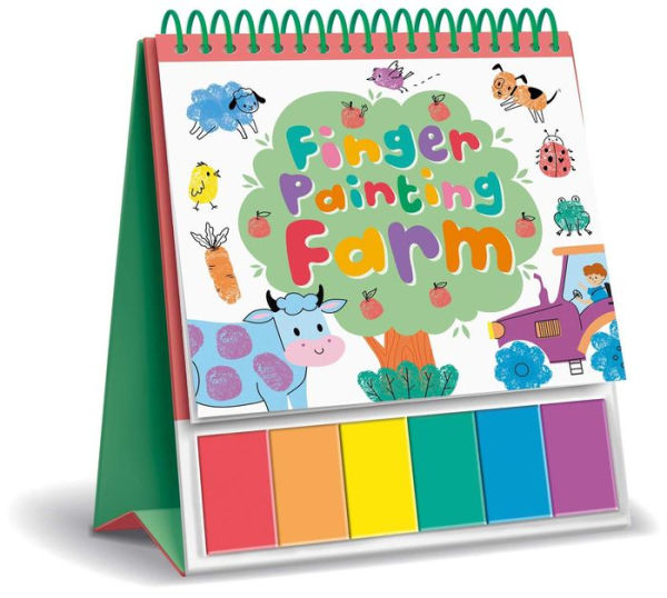 Finger Painting Farm: Easel Coloring Book with 6 Paints