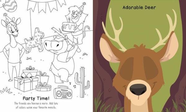 Animal Sticker Faces: with Fun Coloring and Activities