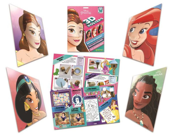 Disney Princess 3D Posters: Quick & Easy to Assemble Life-Like Characters, Plus Crafts, Activities, and More