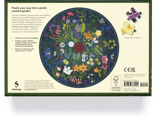 Shakespeare's Flowers: A 1000 Piece Jigsaw Puzzle