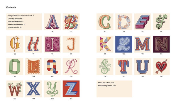 Creative Hand Lettering from A to Z: Make Every Letter Beautiful with 26 Complete and Colorful Alphabets