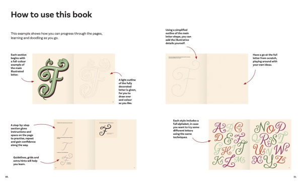 Creative Hand Lettering from A to Z: Make Every Letter Beautiful with 26 Complete and Colorful Alphabets