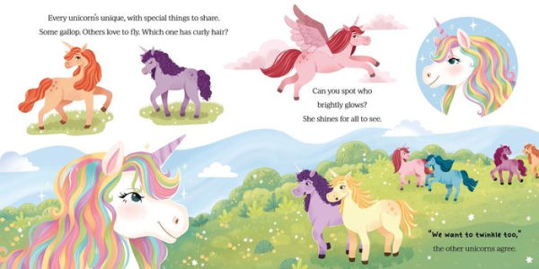 Unicorn Sparkles: An Adorable Friendship Story with Eye-Catching Glitter Pouch