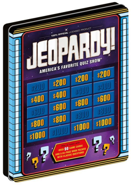 Jeopardy! Game Tin: Play at Home with over 90 Game Cards and Book Packed with Classic Questions