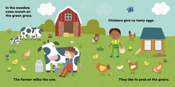 On the Farm: Wooden Toy Play Set: With Four Wooden Toys, Play Scene & Learning Book