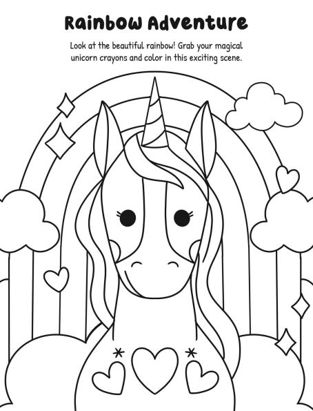 Magical Unicorns Coloring: with 5 Neon Twist-Up Crayons