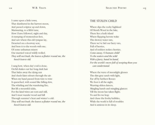 W.B. Yeats Selected Poetry