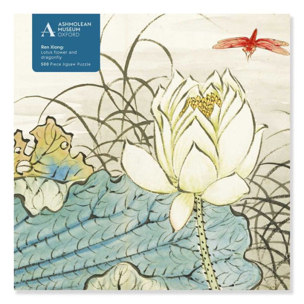 Adult Jigsaw Puzzle Ashmolean: Ren Xiong: Lotus Flower and Dragonfly (500 pieces): 500-piece Jigsaw Puzzles