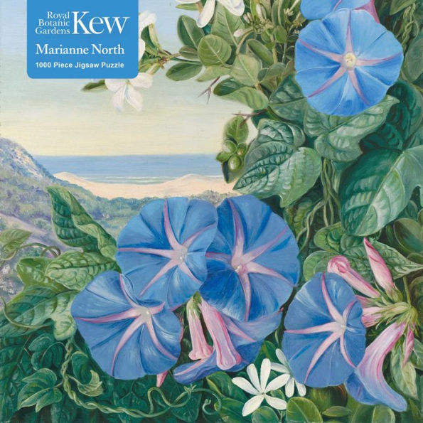 Adult Jigsaw Puzzle Kew: Marianne North: Amatungula and Blue Ipomoea, South Africa: 1000-Piece Jigsaw Puzzles