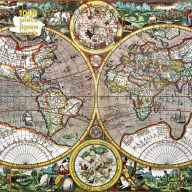 Title: Adult Jigsaw Puzzle Pieter van den Keere: Antique Map of the World: 1000-piece Jigsaw Puzzles, Author: Flame Tree Studio