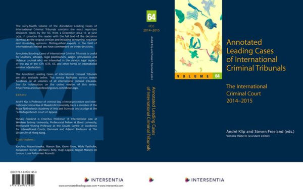 Annotated Leading Cases of International Criminal Tribunals - volume 64: International Criminal Court 1 December 2014 - 17 June 2015