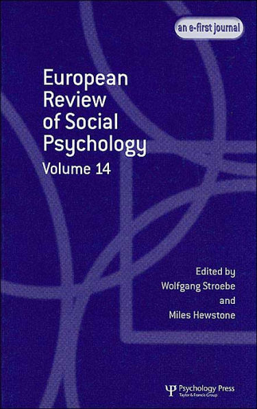 European Review of Social Psychology: Volume 14