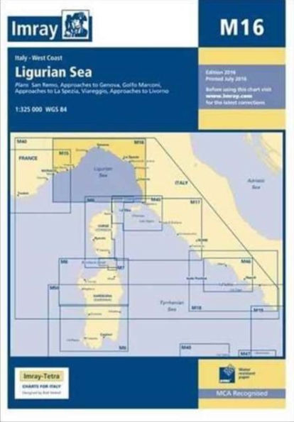 Imray Chart M16: Ligurian Sea
