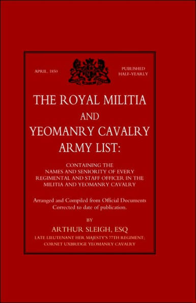 Royal Militia and Yeomanry Cavalry Army List