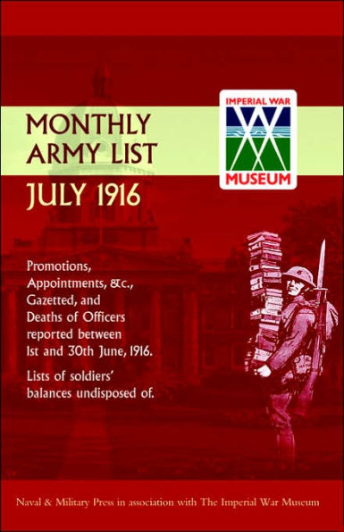 Supplement to the Monthly Army List July 1916