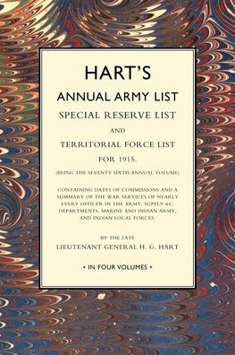 HART`S ANNUAL ARMY LIST 1915 Volume