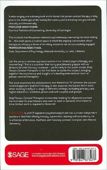 Brief Person-Centred Therapies / Edition 1