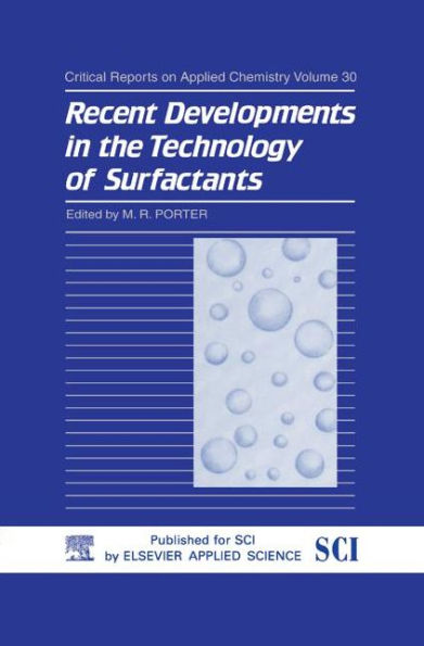 Recent Developments in the Technology of Surfactants / Edition 1