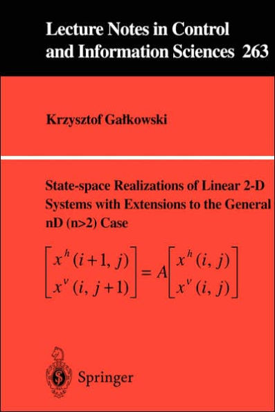 State-space Realisations of Linear 2-D Systems with Extensions to the General nD (n > 2) case / Edition 1