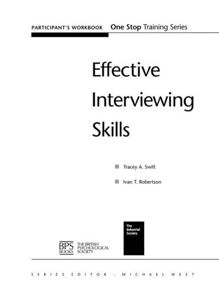 Effective Interviewing Skills Participant Workbook / Edition 1