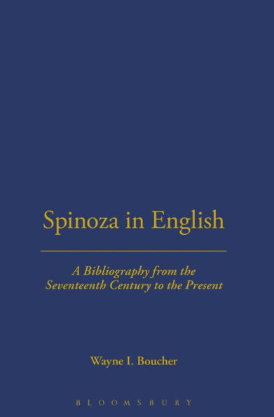 Spinoza In English, A Bibliography
