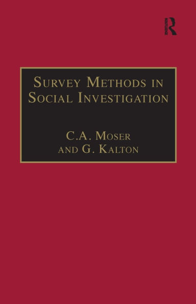 Survey Methods in Social Investigation / Edition 1