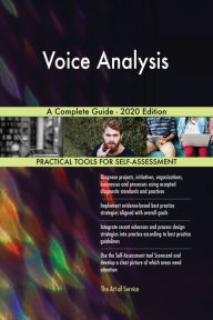 Title: Voice Analysis A Complete Guide - 2020 Edition, Author: Gerardus Blokdyk