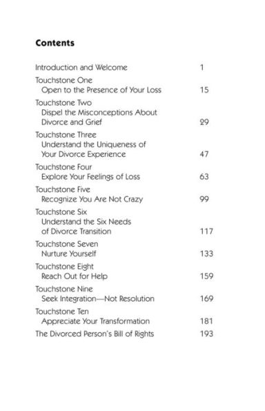 Transcending Divorce: Ten Essential Touchstones for Finding Hope and Healing Your Heart