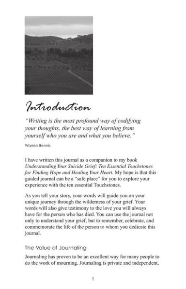 The Understanding Your Suicide Grief Journal: Exploring the Ten Essential Touchstones