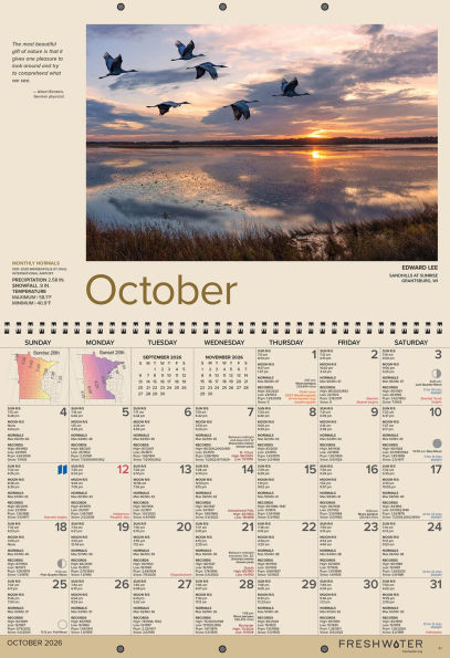 2026 Minnesota Weatherguide Environment Calendar and Almanac