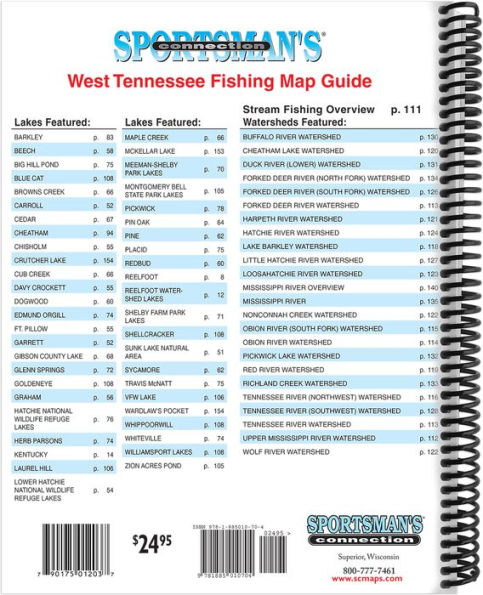 West Tennessee Fishing Map Guide